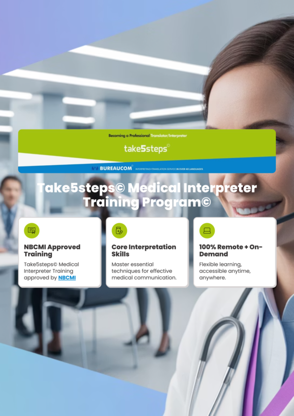 Interpretation Training Programs Take5Steps© Medical Interpreter Training Program© - Take5steps.com