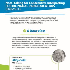 Training Class: Consecutive Interpreting Note-Taking©